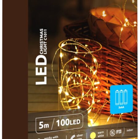 Modee Lighting * ML-C1011 Lampice za jelku sa 100 toplo belih LED dioda,5m toplo bele, 3xAA