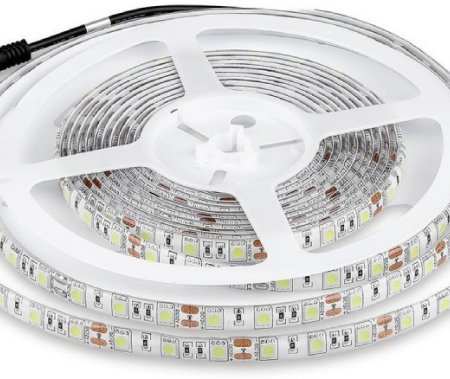 V-TAC LED TRAKA 5050 60LED, 10W, 12V, 3000K, IP65, SKU-2149