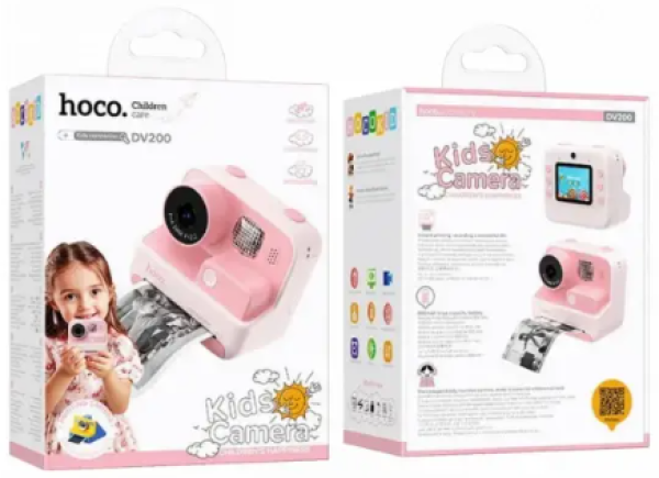 hoco. Deèija kamera sa štampaèem, 2 inèa IPS LCD, 720p, microSD - DV200 Pink - Slika 4