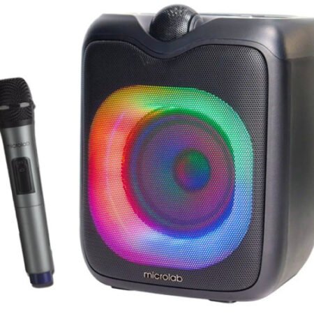 Microlab PT601W karaoke zvucnik 80W, Bluetooth, LED, 7,4V/3600mAh, Aux, USB, microSD, FM + Mic*1kom