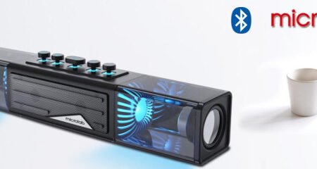 Microlab MS213B Bluetooth speaker soundbar 2x10W, Baterija 3.7V/4000mA USB, SD, AUX, LED/black