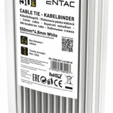 KABLOVSKA VEZICA 500 x 4,8mm BELA,Pak/50kom.