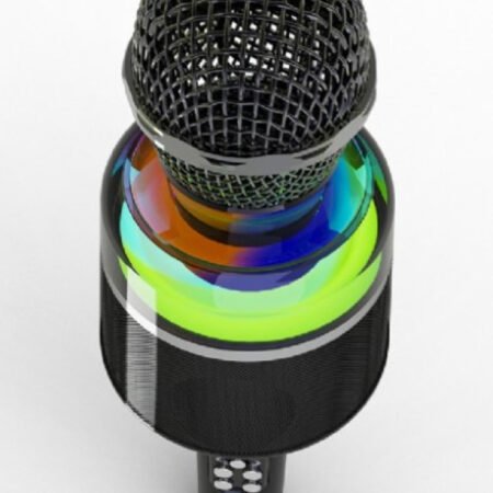 MICBT-01-BK Gembird bezicni karaoke mikrofon sa zvucnikom 3W, LED, black