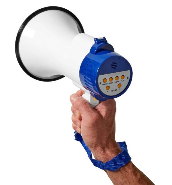 MEPH150WT Megafon 115dB, max.250m ugradjena sirena i funkcija snimanja, Blue/White - Slika 4