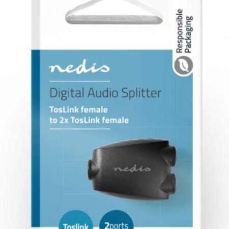 CAGB25940BK Splitter, TosLink zenski na 2x TosLink zenski adapter, Black