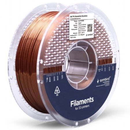 3DP-STPU1.75-01-CO Gembird Silk TPU Filament za 3D stampac 1.75mm, kotur 1KG Bakarni