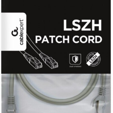 PP6A-LSZHCU-0.5M Gembird Mrezni kabl, SFTP CAT.6A BAKARNI LSZH Patch cord 0.5m Grey