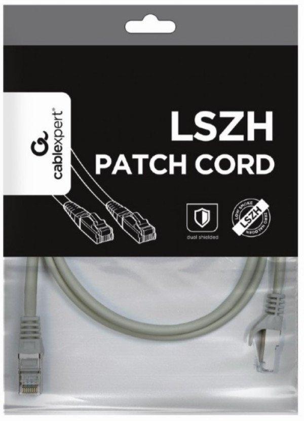 PP6A-LSZHCU-0.5M Gembird Mrezni kabl, SFTP CAT.6A BAKARNI LSZH Patch cord 0.5m Grey - Slika 3