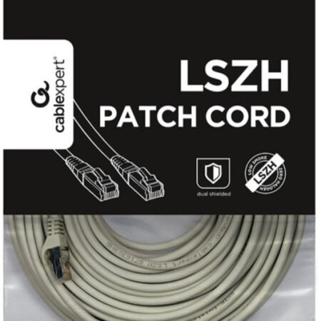 PP6A-LSZHCU-40M Gembird Mrezni kabl, SFTP CAT.6A BAKARNI LSZH Patch cord 40m Grey