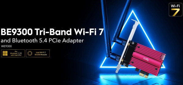 Cudy WE9300 BE9300 Wi-Fi 7 Bluetooth 5.4 PCI-E Adapter V1.0 - Slika 3