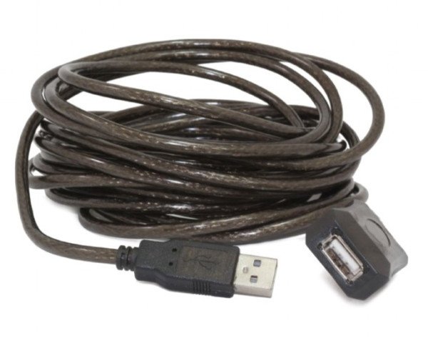 UAE-01-10M Gembird USB 2.0 active extension cable, black color, bulk package, 10m - Slika 3