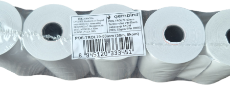 POS-TROL79-50mm Termo rolna 79x50mm, 5KOM, (30m, 53gsm BPA FREE)