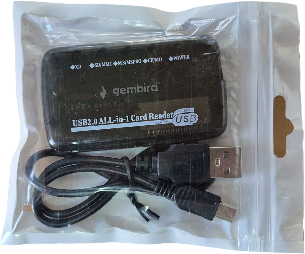 FD2-ALLIN1-BLK ** Gembird USB2.0 citac svih tipova memorijskih kartica(319) - Slika 4