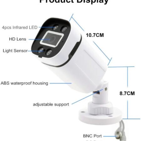 CAM-AHD2MP-PAU60 GMB BULLET kamera 2 mpix B/W 30M IR LED 4 In 1, AHD/TVI/CVI/CVBS, IP66, 2.8m