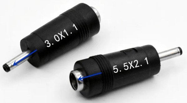 NPC-5.2x2.5mm 3.0x1.1mm DC to DC 20V Connector Black (L) (prodaje se na komad) - Slika 2