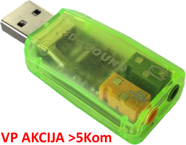 CMP-SOUNDUSB13 ** Gembird USB 5.1 3D zvucna karta, zamenjuje audio kontrolor u PC (223) - Slika 3