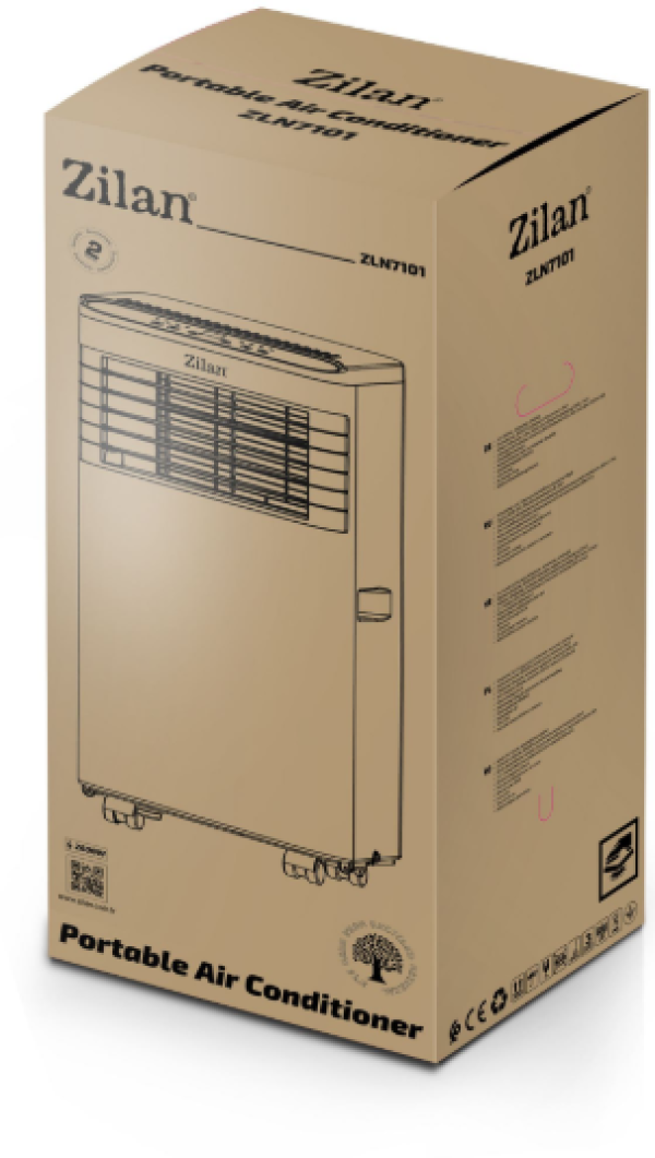 Zilan ZLN7101 Pokretni klima ureðaj 3u1, 9000 Btu, 2.6 kW - Slika 2