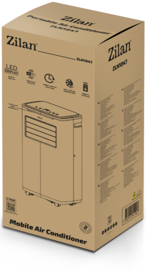 Zilan ZLN1047 Pokretni klima ureðaj 9000Btu, 3u1, 1010W, WiFi