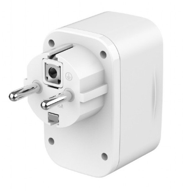 TA-ACPDQC20-01-W Gembird 20W 2-port USB brzi punjac sa pass-through AC socket-om, white - Slika 4