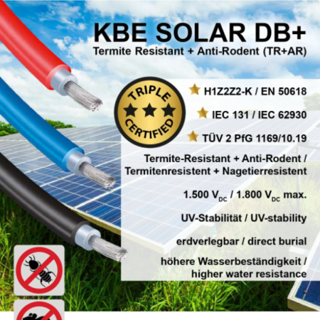 SOLARNI KABL 6MM CRVENI 20m, cena za pakovanje