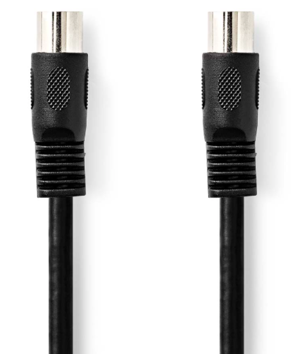 CAGL20000BK20 DIN Audio Kabl, DIN 5-Pin Muski, DIN 5-Pin Muski, Niklovan, 2.00 m, Okrugli, PVC, Crni - Slika 2
