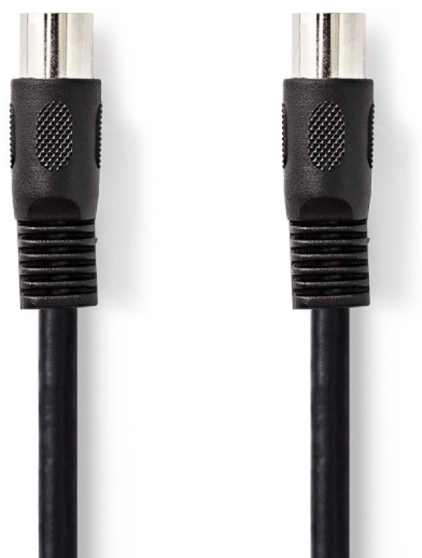 CAGL20000BK30 DIN Audio Kabl, DIN 5-Pin Muski, DIN 5-Pin Muski, Niklovan, 3.00 m, Okrugli, PVC, Crni - Slika 2