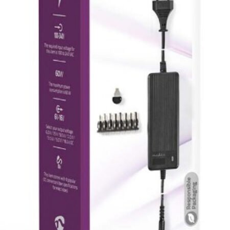 ACPA116 Universal AC Power Adapter 60W, 6-16V DC, 1.10m 5.0-5.2A 8-plug(s), Black