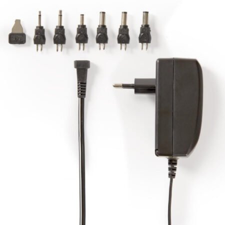 ACPA003 Universal AC Power Adapter 24W, 9-24V DC 1.80m 1.0-1.5A 6plug(s) Black