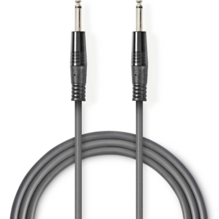 COTH23000GY15 Mono audio kabl, 6.35 mm Muski na 6.35 mm Muski, Nickel Plated, 1.50 m, Okrugli, PVC