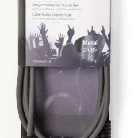 COTH23000GY15 Mono audio kabl, 6.35 mm Muski na 6.35 mm Muski, Nickel Plated, 1.50 m, Okrugli, PVC