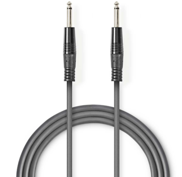 COTH23000GY50 Mono audio kabl, 6.35 mm Muski na 6.35 mm Muski, Nickel Plated, 5.00 m, Okrugli, PVC - Slika 3