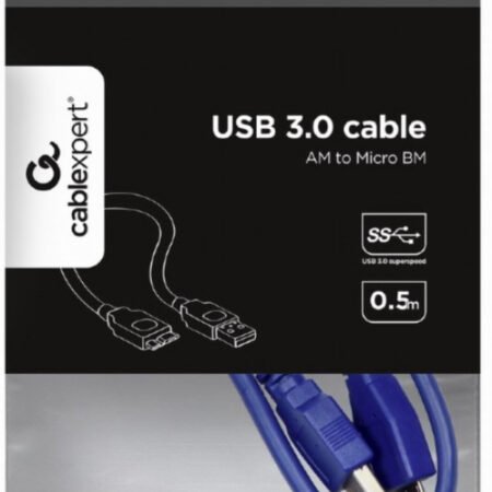 CCP-mUSB3-AMBM-0.5M Gembird  USB3.0 AM to Micro BM cable, 0.5m