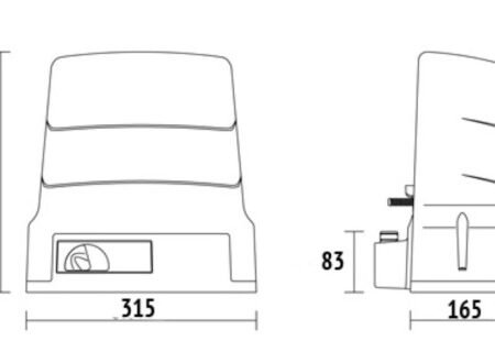 ROGER KIT H30/645 Motor klizne kapije do 600kg AU010073