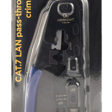 T-WC-06 Gembird Klesta za krimpovanje CAT.7 LAN pass-through plug, 8P8C, 6P6C, blue