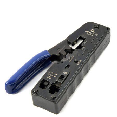 T-WC-06 Gembird Klesta za krimpovanje CAT.7 LAN pass-through plug, 8P8C, 6P6C, blue