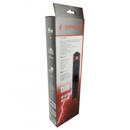 SPG5-C-15 (3G1.5) Gembird produzni kabl sa zastitom 5 uticnica 4.5m black