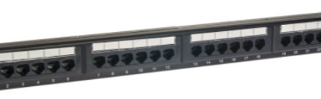 Patchcord kabel panel UTP 5e, 24, Rek 19“ 1U