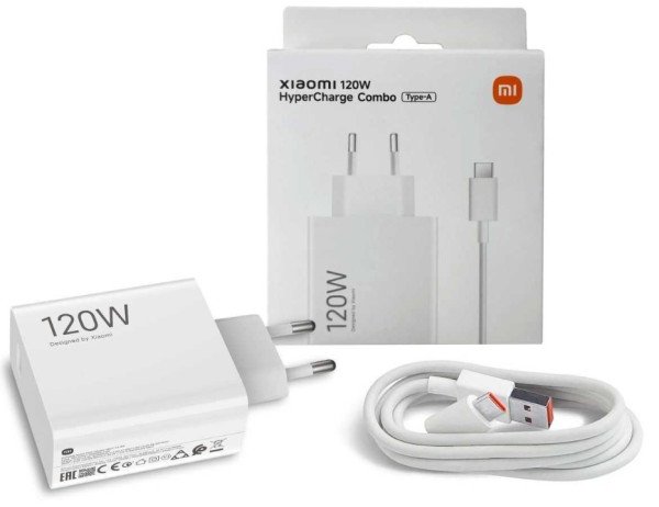 Xiaomi 120W HyperCharge Combo (Type-A) USB-A EU adapter+ kabl Tip-A to Tip-C - Slika 3