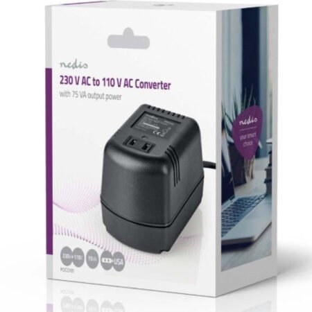 POCO101 Konvertor snage, 230V AC 50Hz, 65W, Euro, Black Omogucava upotrebu opreme iz SAD u Evropi