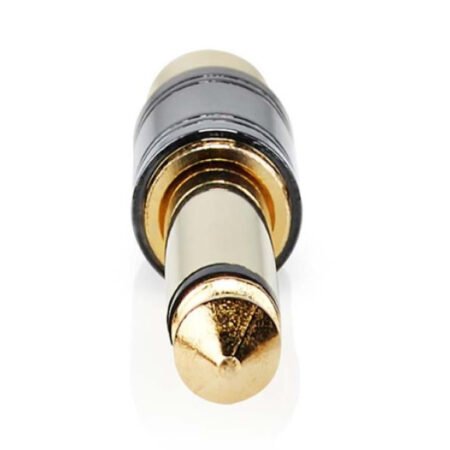 CABW23935BKG Mono audio adapter 6,35mm muski na RCA zenski, pozlaceni, metal