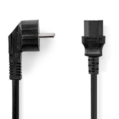 CEGL10000BK30 Kabl za napajanje sa uzemljenjem muški, IEC-320-C13, Ugaoni, Niklovani, 3m, Okrugli, P