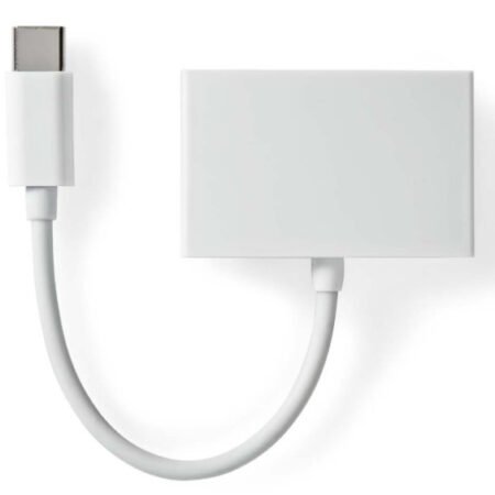 CCGB65900WT01 USB-C adapter 2.0 na 3,5mm ženski, 0,1m, Okrugli, Niklovani, ABS/PVC