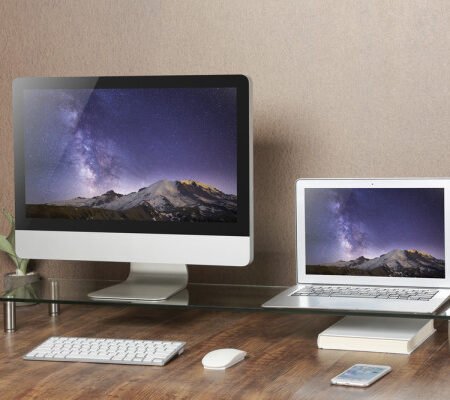 MS-TABLE-GL-01 Gembird postolje za monitor od kaljenog stakla 1000 x 260 x 93 mm