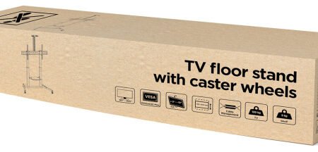 TVS-100T-03 Gembird Mobilni sto sa tockicima, tilt, 60-100, crne boje