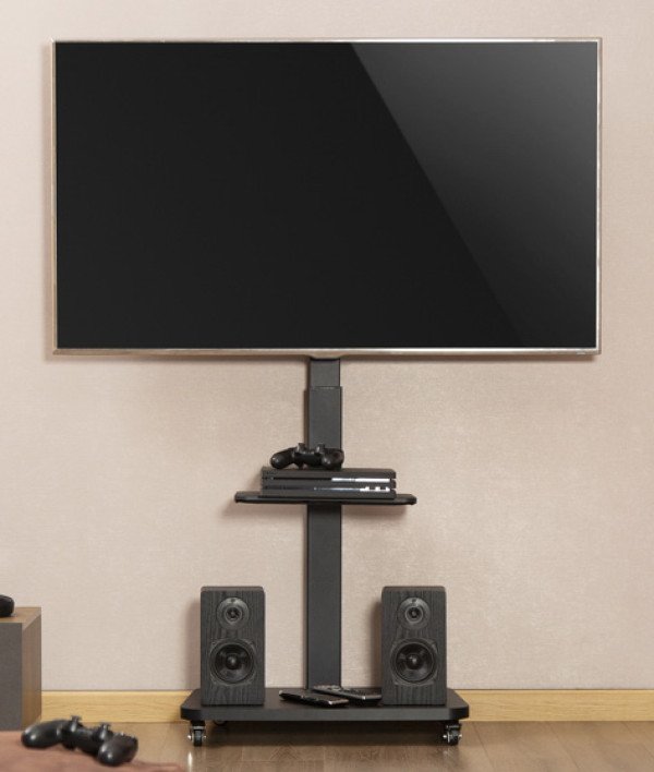 TVS-75S-02 Gembird Mobilni sto sa tockicima, 37-75, crne boje - Slika 4
