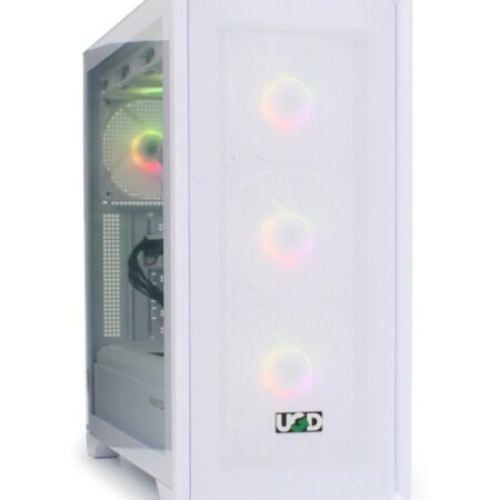 Kucište UGD Crate Tracer 2234 providna stranica, ugradjena 4xRGB kulera, Belo