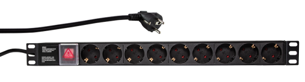 Produzni kabl sa zastitom 9 uticnica 16A, PDU 1U, aluminium sa zastitom, 2m (3)
