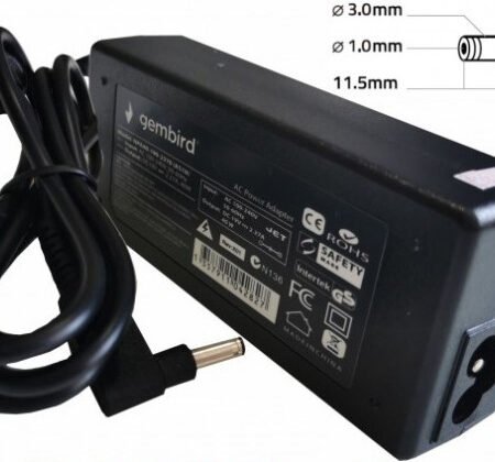 NPA65-190-3420 (AC08) Gembird punjac za laptop 65W-19V-3.42A, 3.0x1.1mm