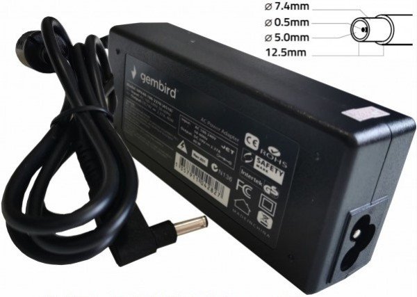 NPA65-185-3500 (HP04) Gembird punjac za laptop 65W-18.5V-3.5A, 7.4x5.0mm black PIN (Alt=HP11) - Slika 4
