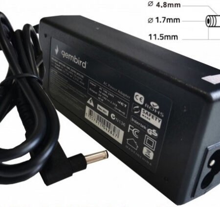 NPA65-185-3500 (HP06) Gembird punjac za laptop 65W-18.5V-3.5A, 4.8x1.7mm yellow